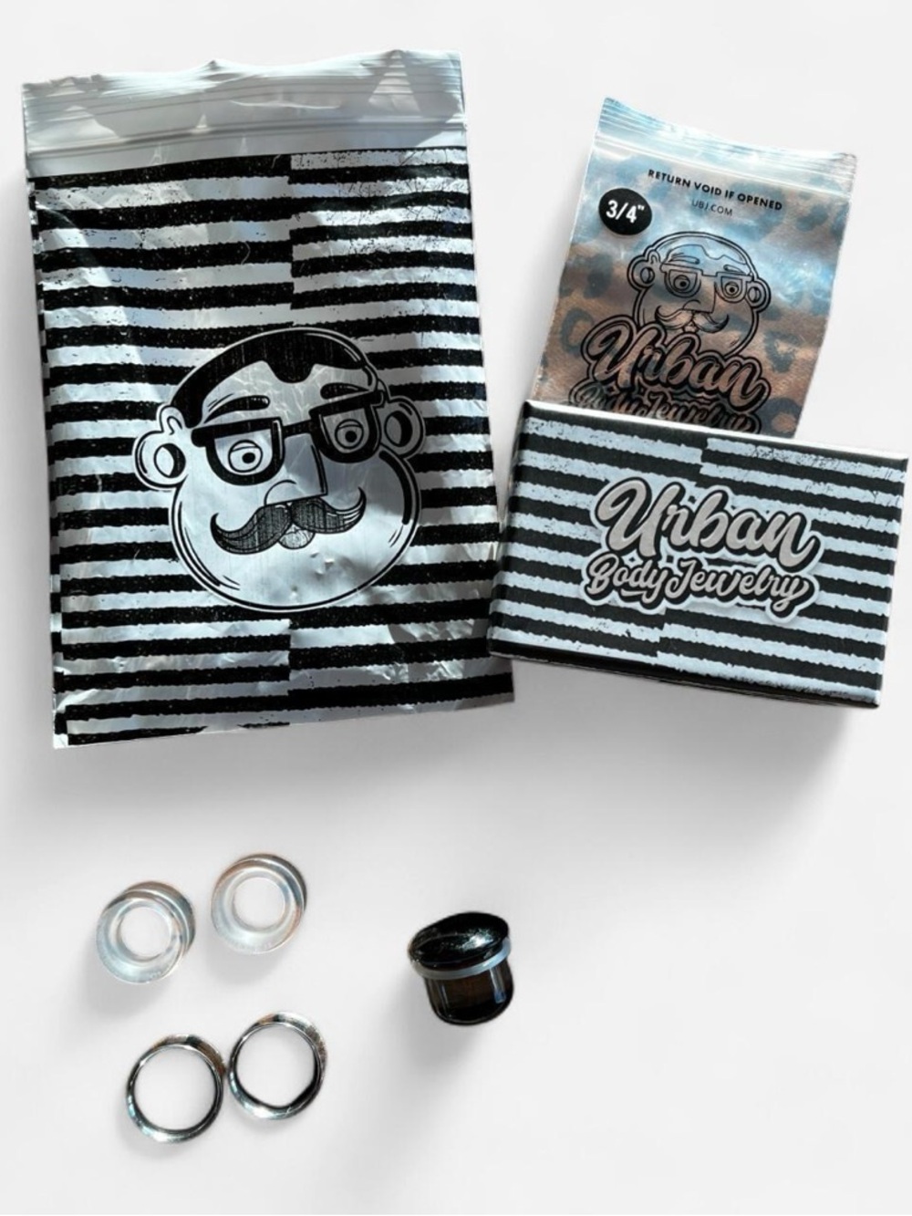 2 Pairs Ear Stretching Plugs 3/4 19mm